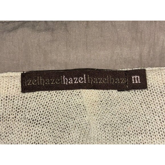 VTG Y2K Anthropologie Hazel Boho Jacket Taupe Lightweight Raw Hems Pockets M #g - Picture 11 of 13